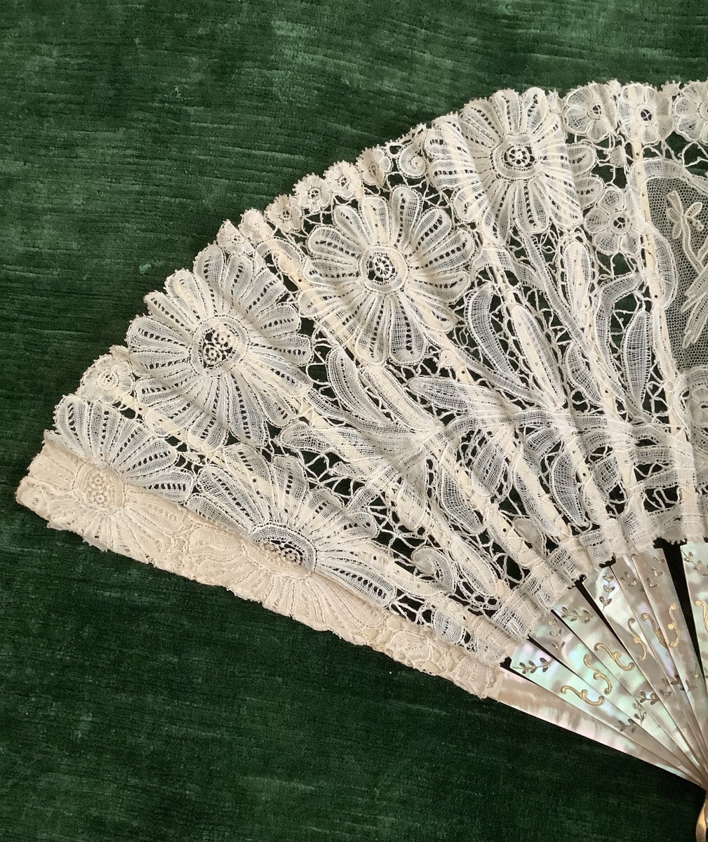 Éventail de Dechess monté en nacre-photo-2