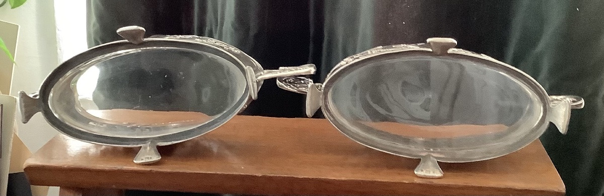 A Pair Of 1900 Art Nouveau Silver-plated Planters-photo-4