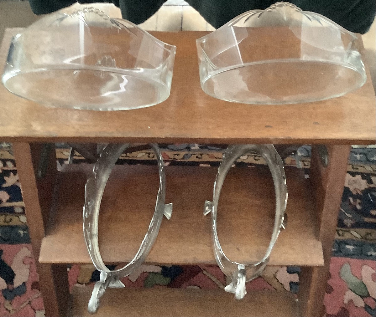 A Pair Of 1900 Art Nouveau Silver-plated Planters-photo-2