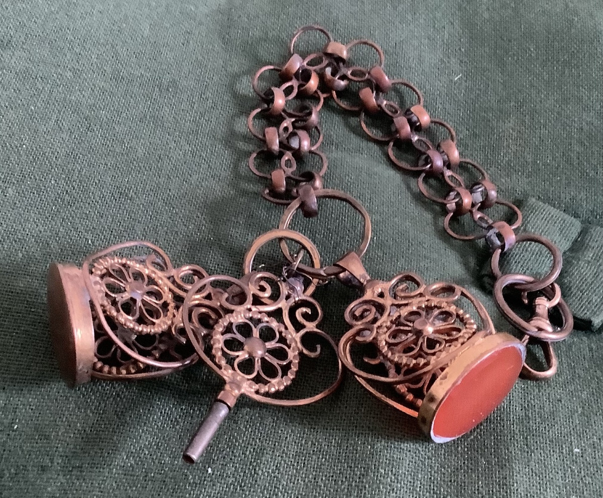 A Chatelaine With Key And Seals