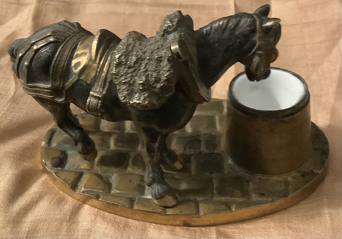 Statuette chevalier en bronze-photo-4