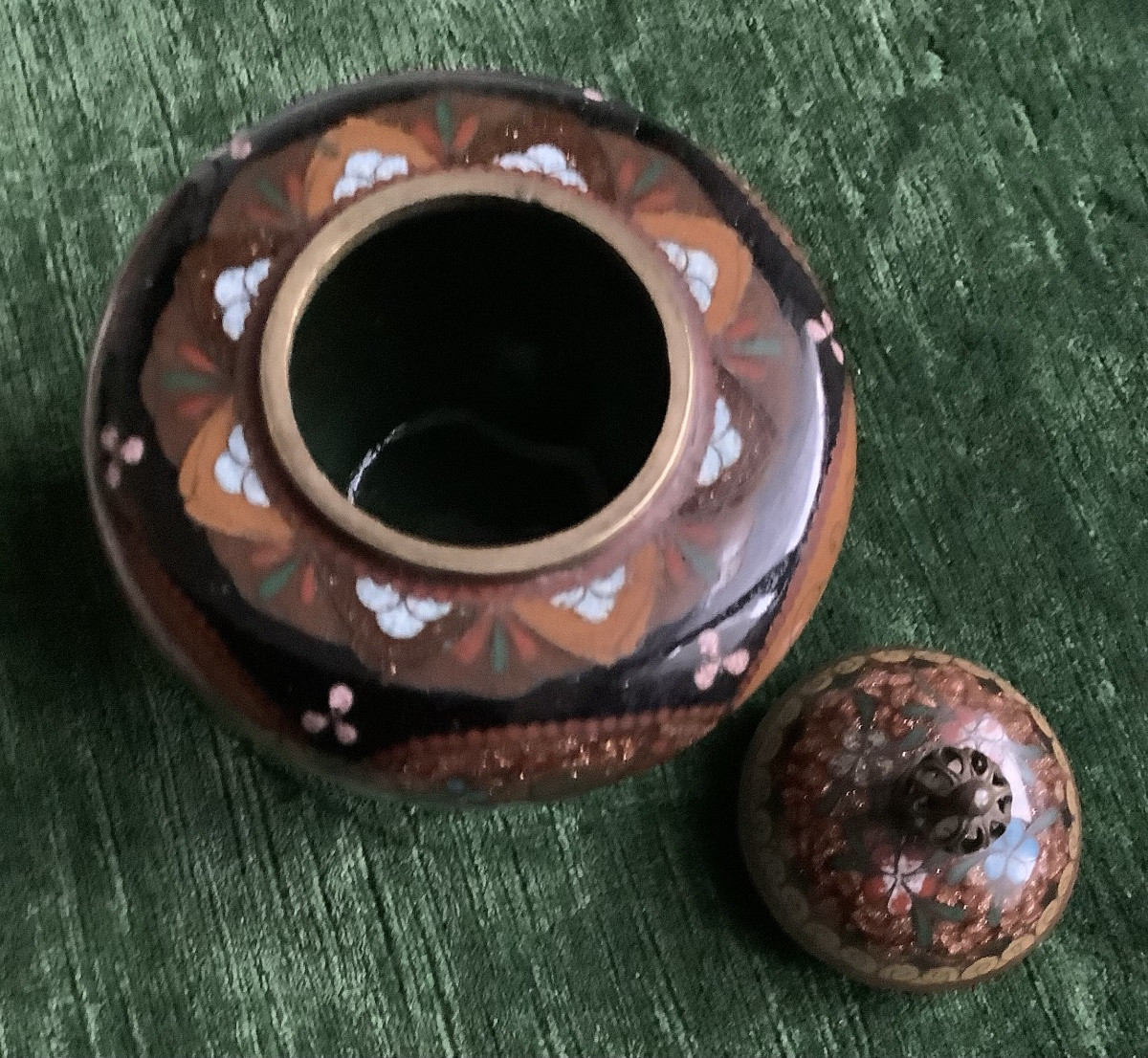 Cloisonné Pot Meiji Period ( 19 Th Century ).-photo-3
