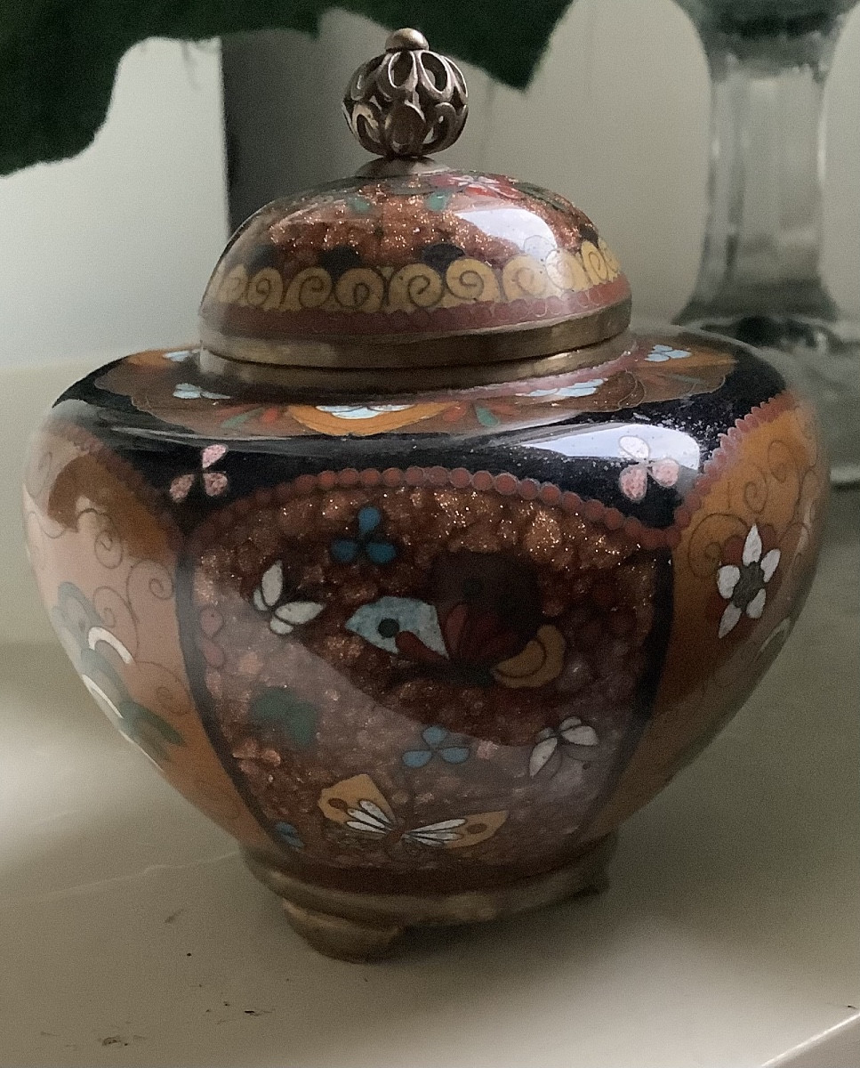 Cloisonné Pot Meiji Period ( 19 Th Century ).