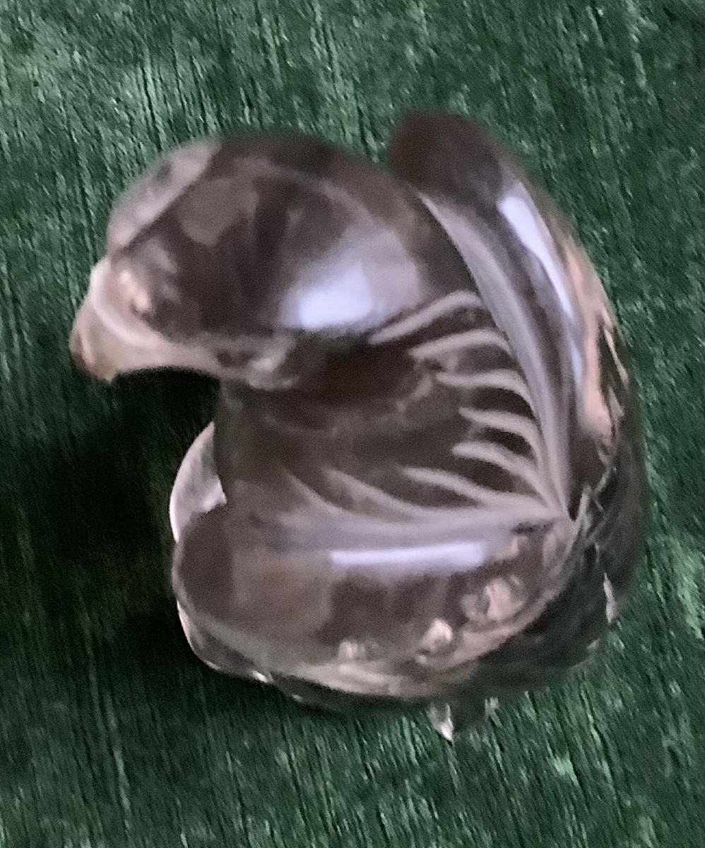 Statuette de faucon chinois par cristal de roche-photo-2