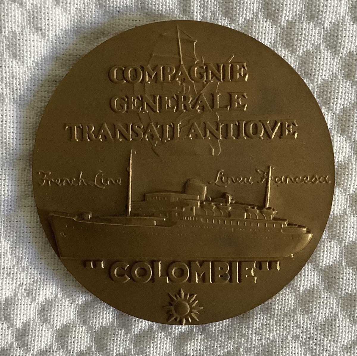 3 médailles de Companie Général Transatlantique -photo-2