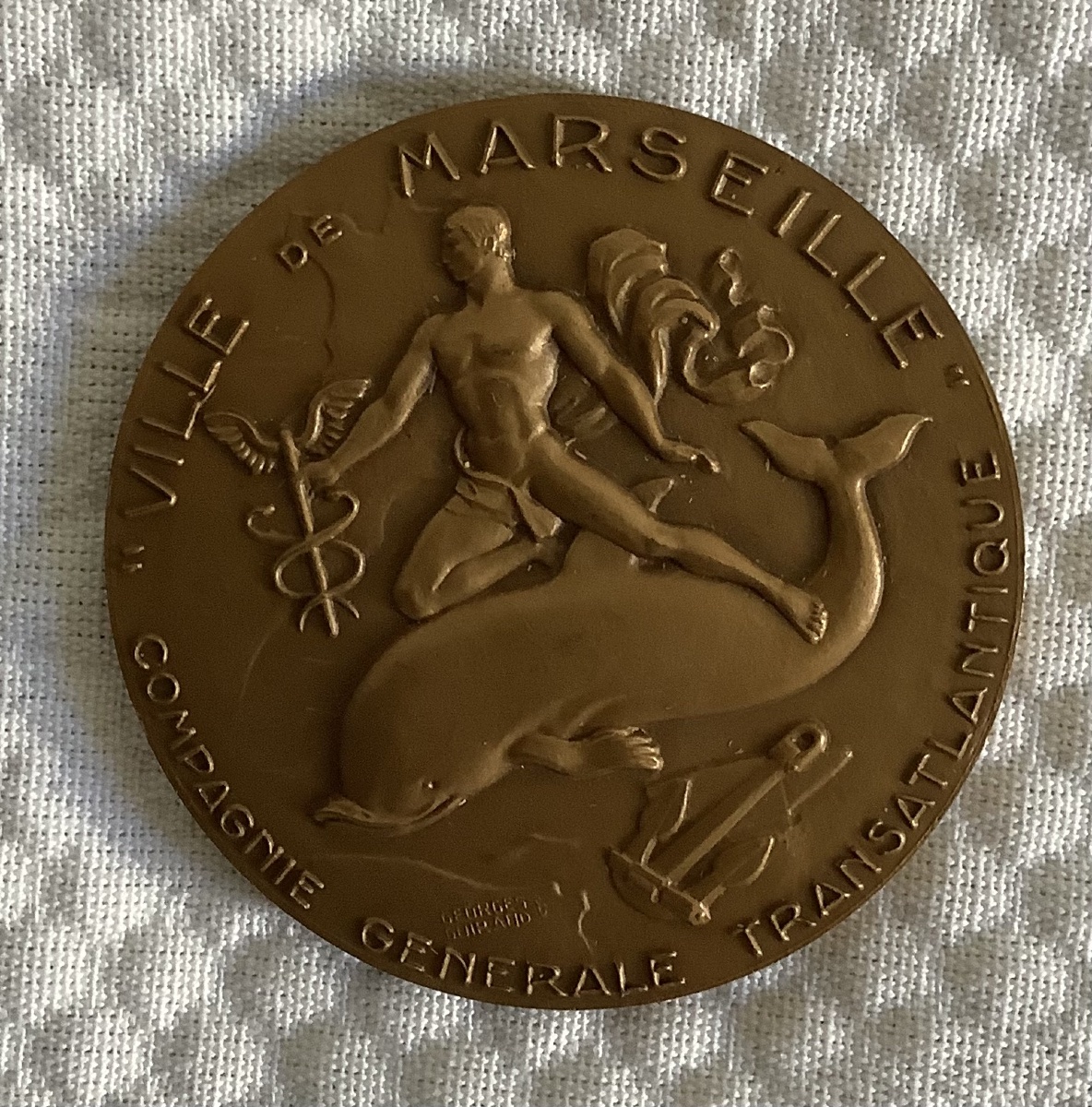 3 médailles de Companie Général Transatlantique 