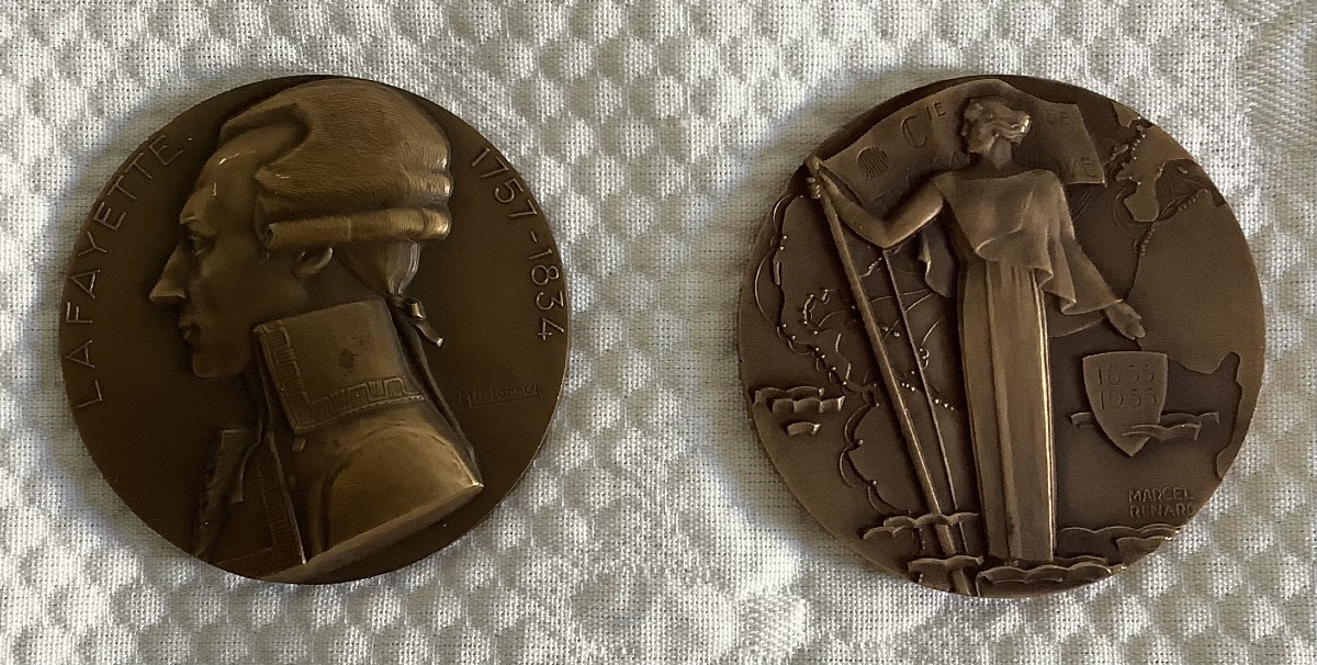 2 Companie Général Transatlantique Bronze Medals-photo-3