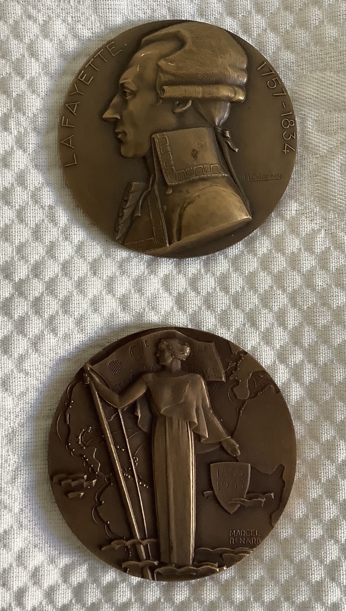 2 Companie Général Transatlantique Bronze Medals