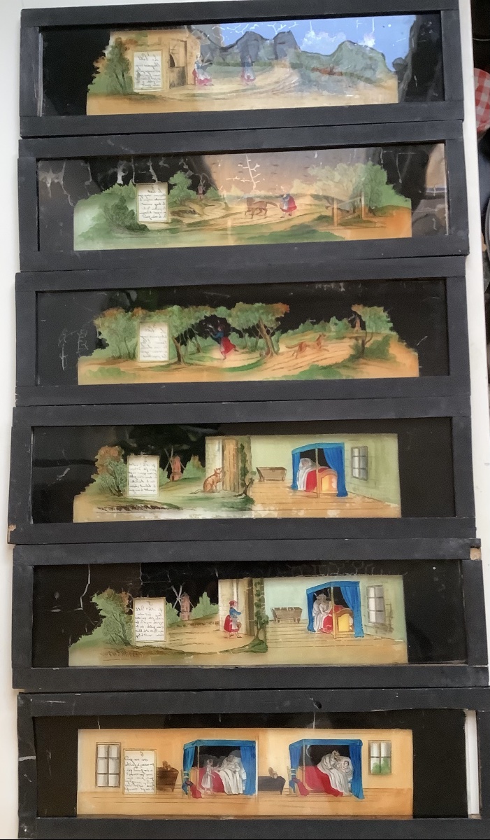 6 Glass Plates For A Magic Lantern - Chapron Rouge --photo-2