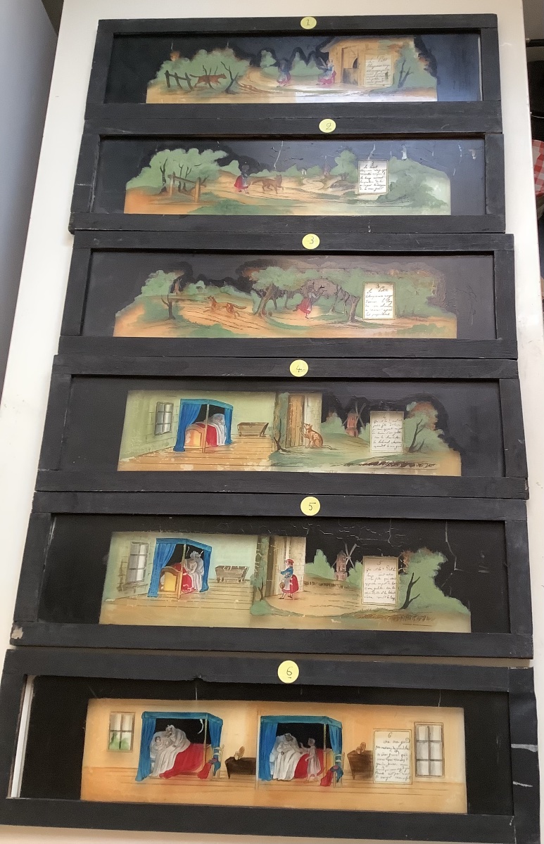 6 Glass Plates For A Magic Lantern - Chapron Rouge --photo-2