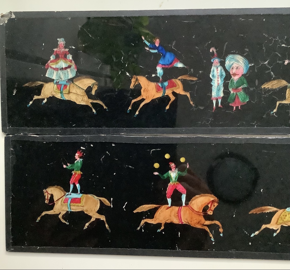 3 plaques de verre pour lantern magic - Cirques  - -photo-3