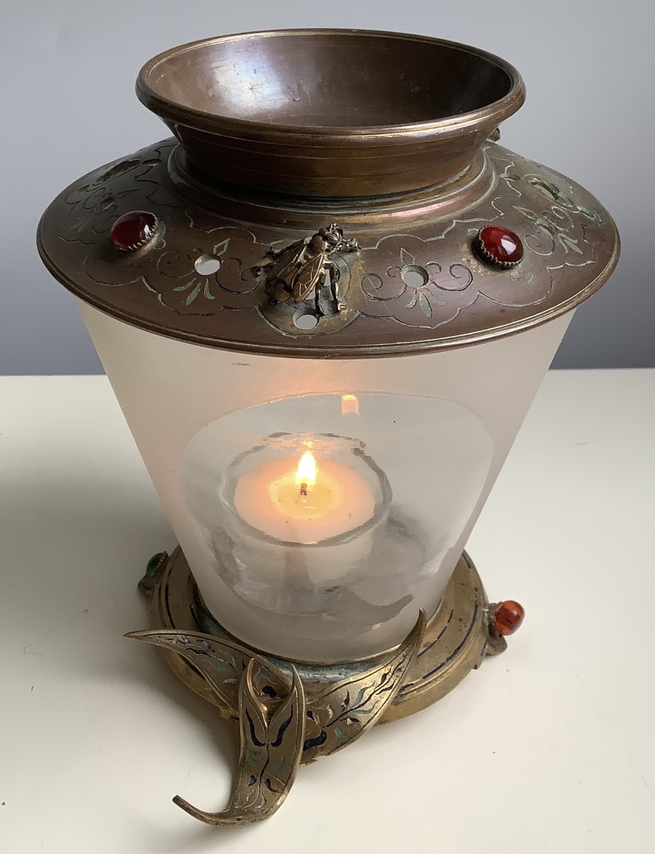 Photophore en bronze 1900