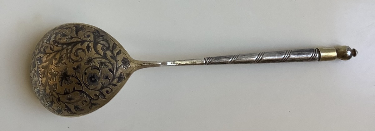 Russian Silver Caviar Spoon -photo-2