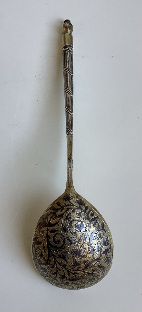Russian Silver Caviar Spoon -photo-3
