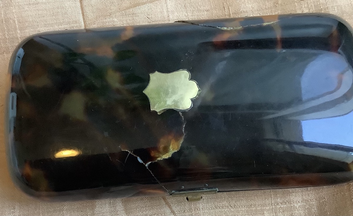 Cigarette Case Decorated With Flowers And A Bird, Made Of Silver-plated Mother-of-pearl, With A Wind-up Watch-photo-6