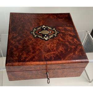 Rosewood Marquetry Jewelry Box