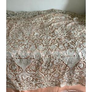 Duchess Of Bruges Lace Bedspread XIX Em Century