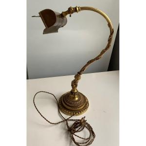 A Napoleon III Bronze Desk Lamp 