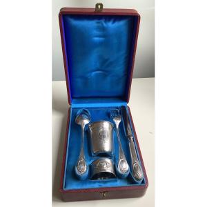 Travel Silver Service With Its Napoleon III Period Box 