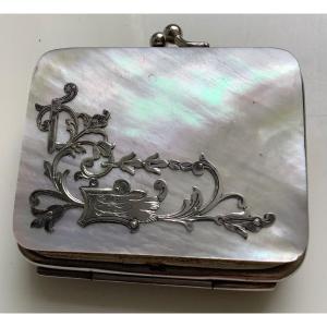 Mother-of-pearl Coin Purse Silver Decor