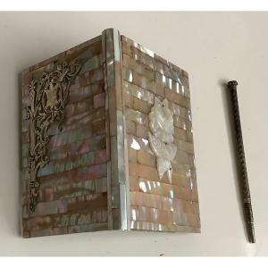 Mother-of-pearl Ball Book With Its Silver Pencil
