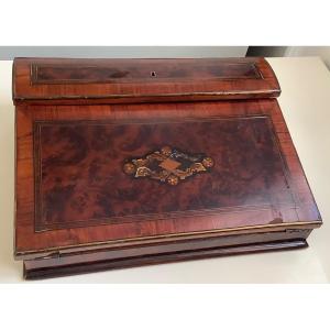 écritoire De Voyage En Marqueterie En 19em Siècle