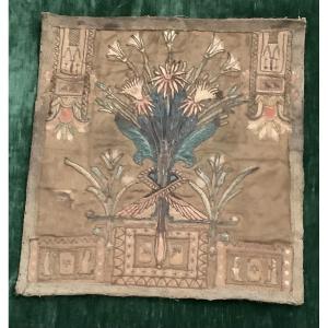 Broderie décor de fleurs 