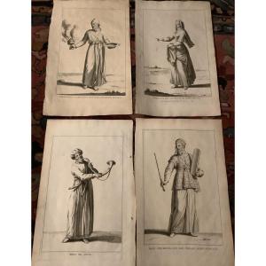 9 Engravings Of Jewish Clothing.