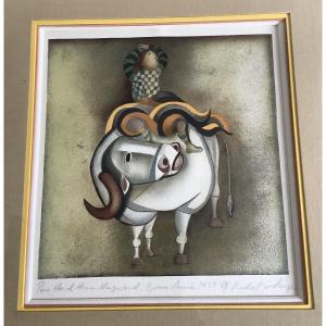 Lithographie  dédicacé et signée RODO BOULENGER GRACElLLA