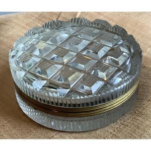 Boîte ronde en cristal époque Charles X