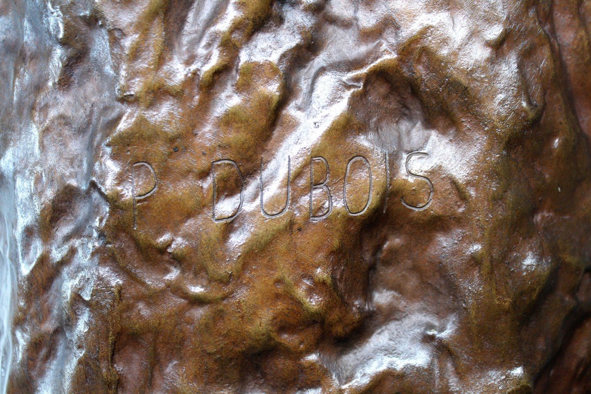Imposing Bronze Ordeal - Military Courage - Paul Dubois & Ferdinand Barbedienne-photo-5