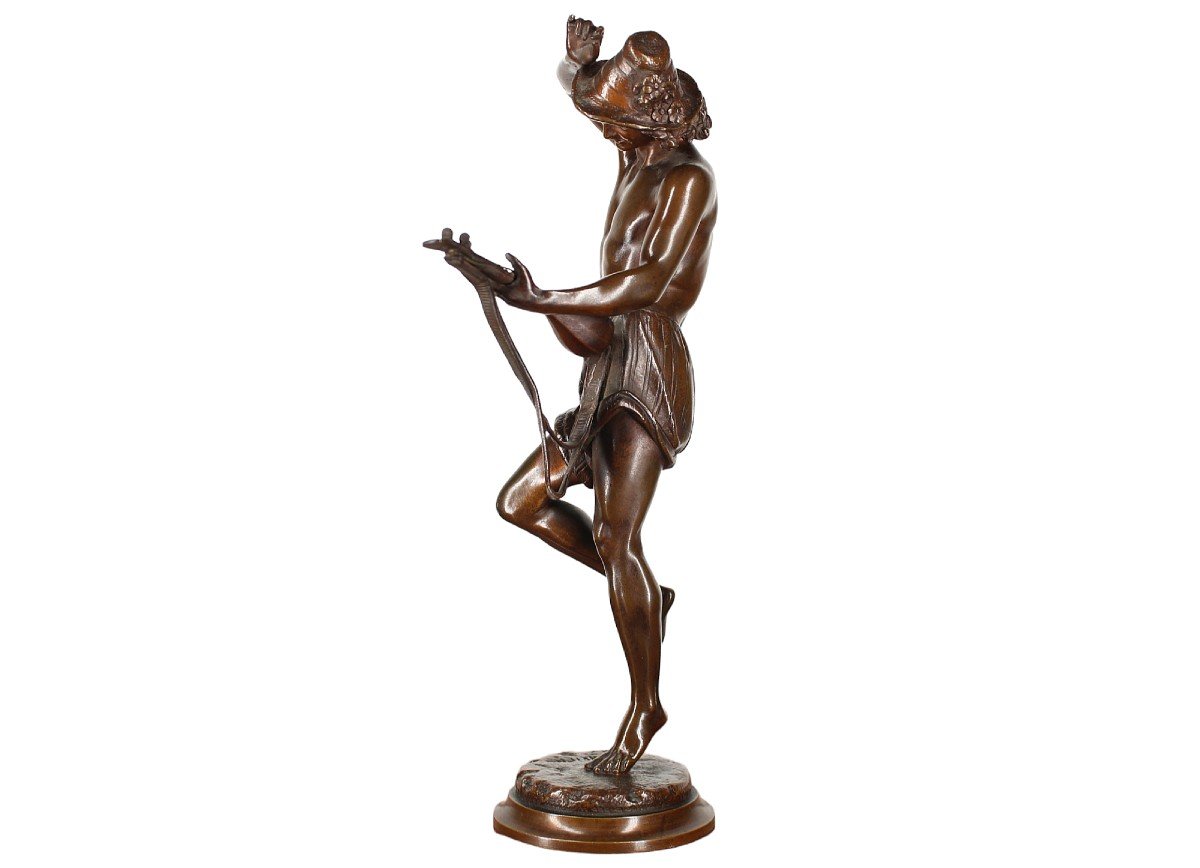 Bronze Proof - Mandolin Player - Albert Carrier-belleuse - Founder Collin & Cie Paris-photo-2