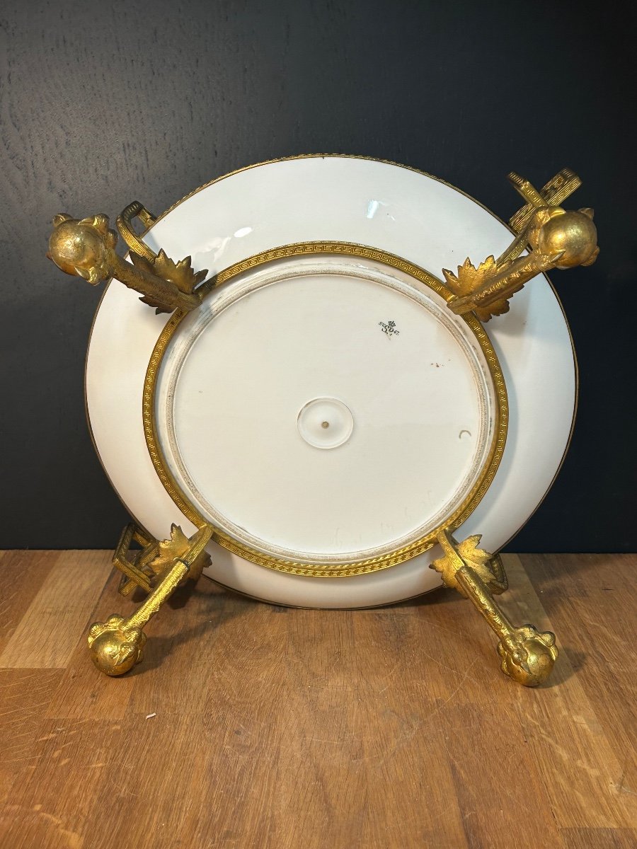 Dish Center Table Porcelain And Bronze Prestige Manufacture De Sèvres Louis Phillipe 1847-photo-4