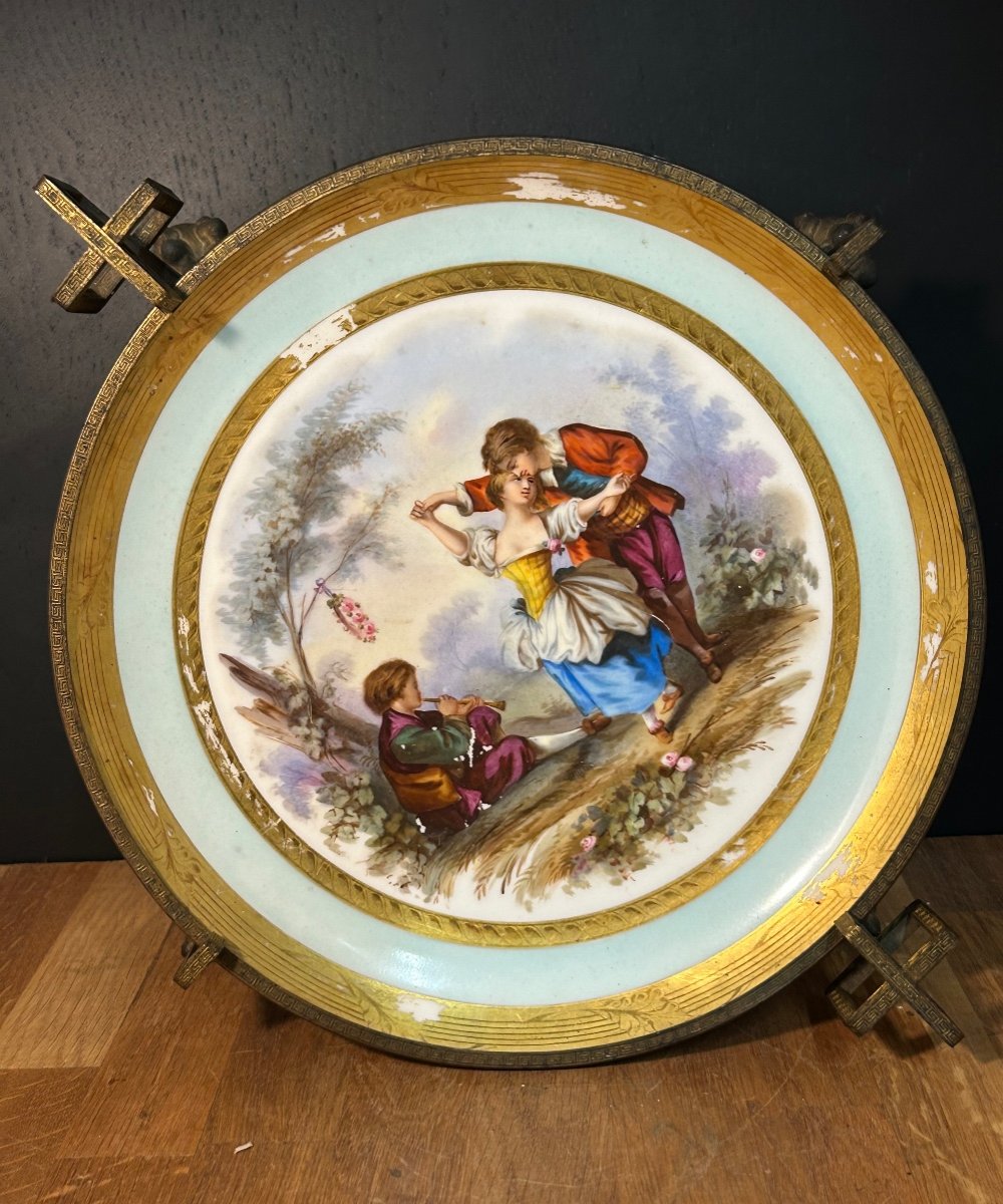 Dish Center Table Porcelain And Bronze Prestige Manufacture De Sèvres Louis Phillipe 1847-photo-7