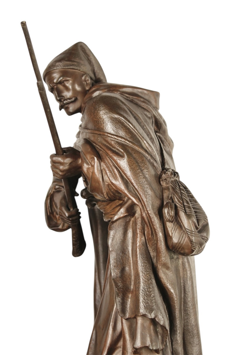 Bronze orientaliste - Guerrier Arabe Zouave - Henry Weisse  -photo-8