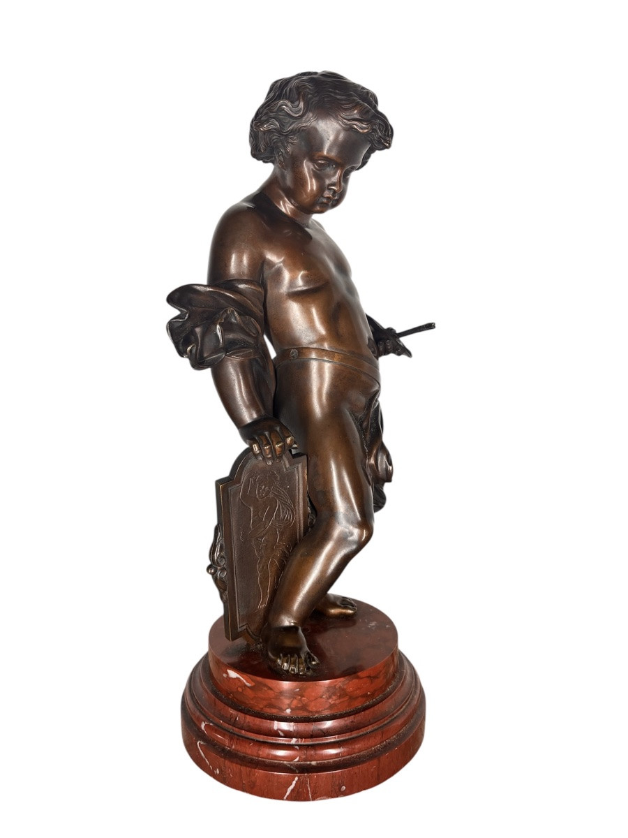Bronze Print - Allegory Of Painting - 19th Century - In The Style Of Pigalle -photo-1