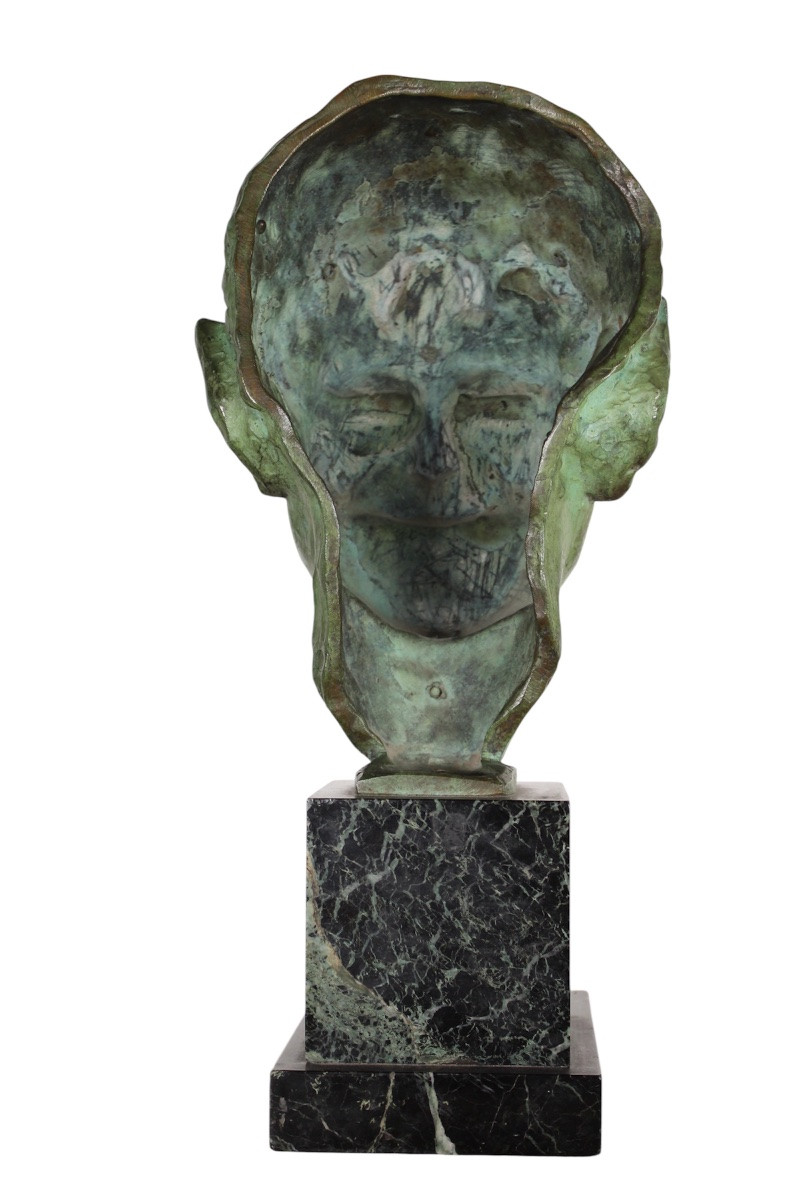 Épreuve en bronze - Buste de jeune Faune - Germaine Oury - Susse Frères - Cire perdue  Art deco-photo-4