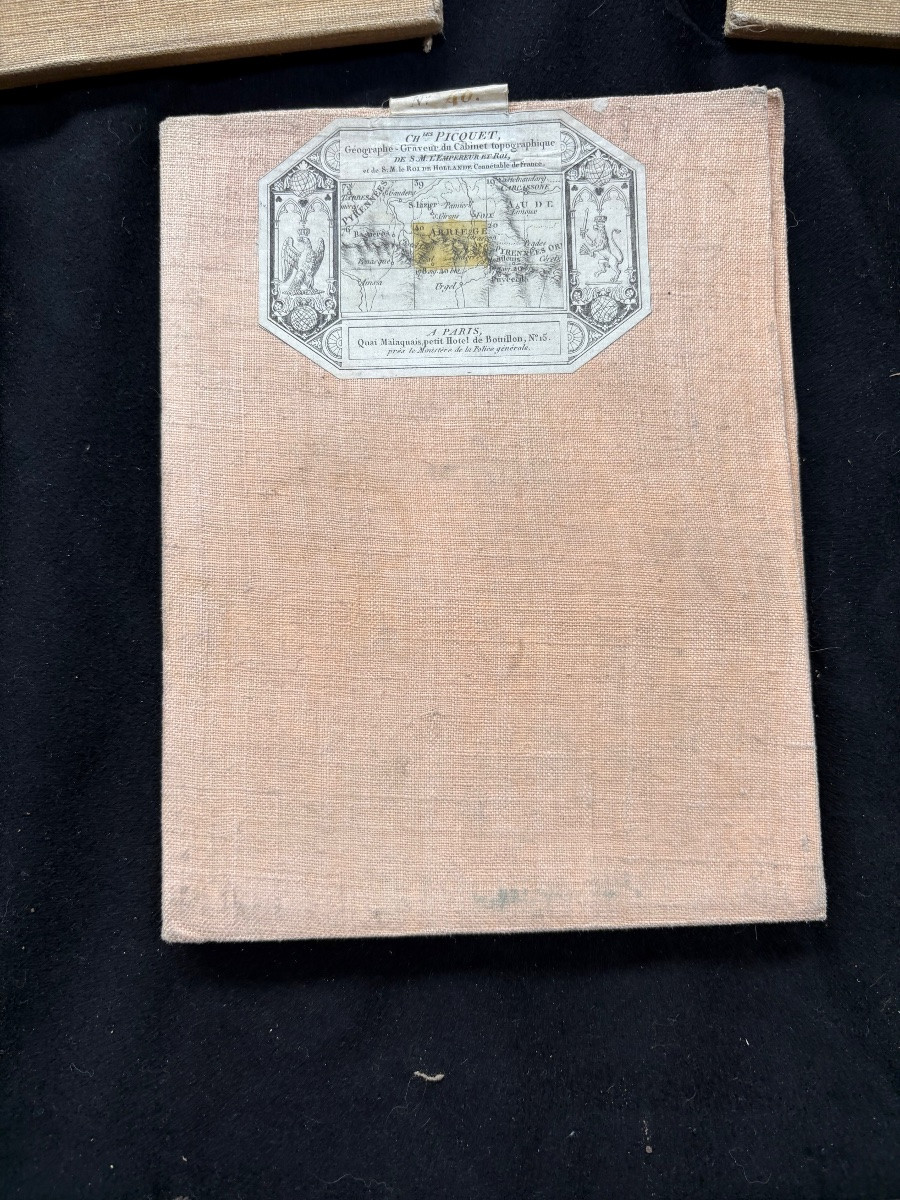 Lot de 5 cartes de Cassini entre 1756 et 1815-photo-1