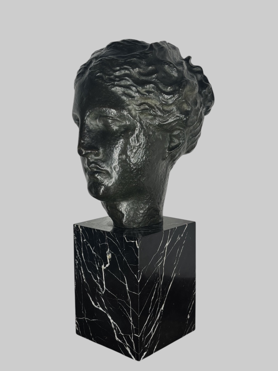 Bronze Mythologique - Tête D’Hygie - D’après L’original - Fondeur Susse Frères - Art deco-photo-3