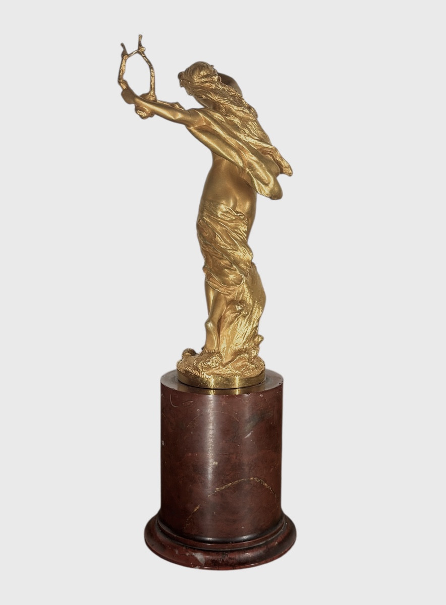 Bronze doré - Danseuse à la Lyre - Mathurin Moreau Hors Concours-photo-3