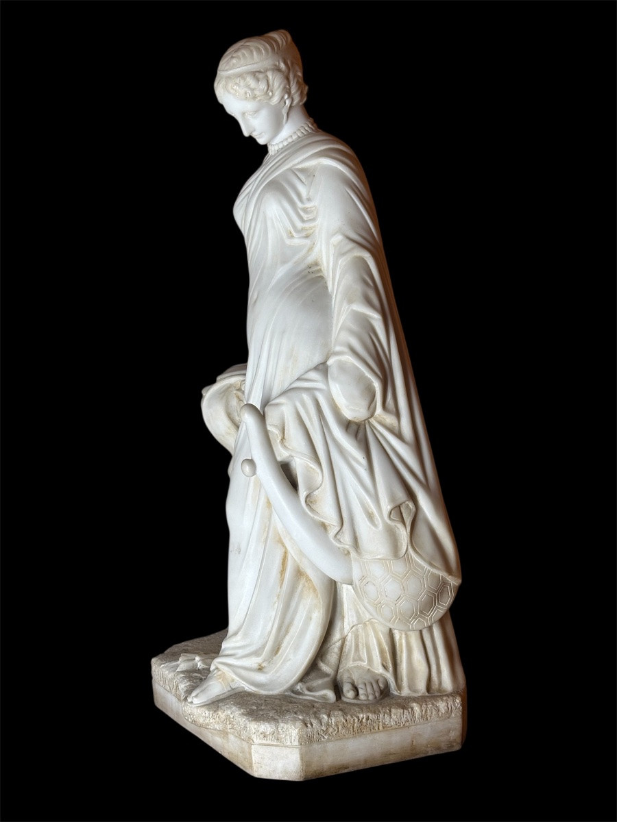 Marble Sculpture - Standing Sappho - James Pradier-photo-2