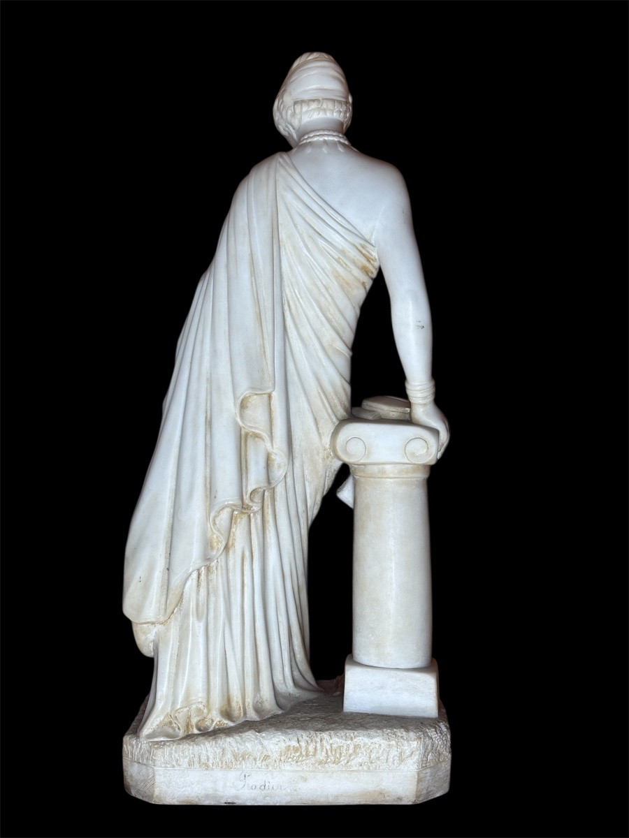 Marble Sculpture - Standing Sappho - James Pradier-photo-3
