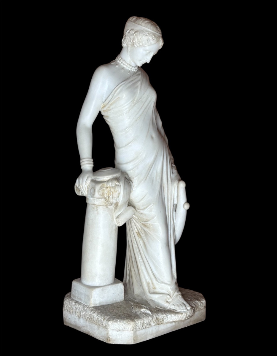 Marble Sculpture - Standing Sappho - James Pradier-photo-4