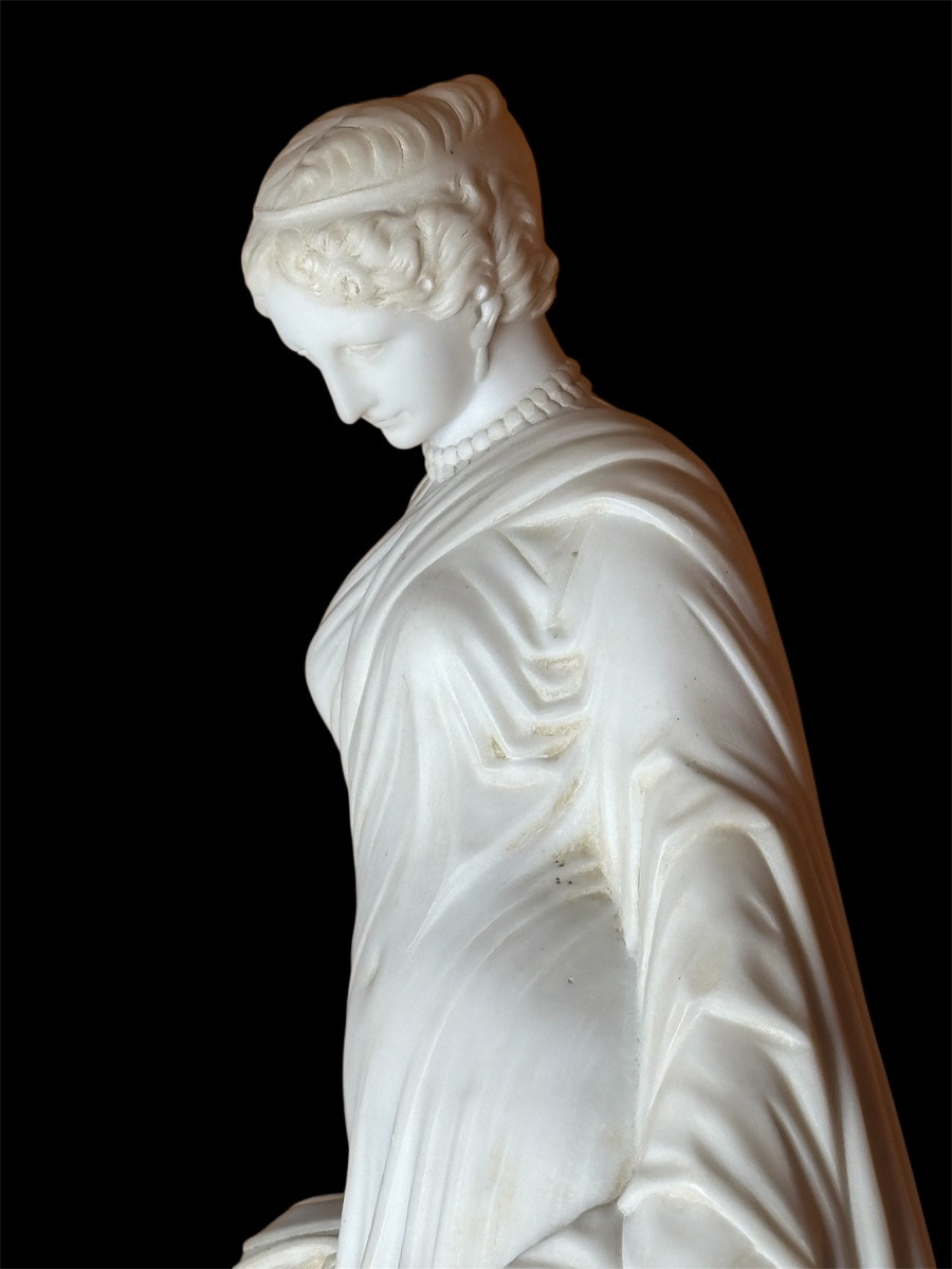 Marble Sculpture - Standing Sappho - James Pradier-photo-1