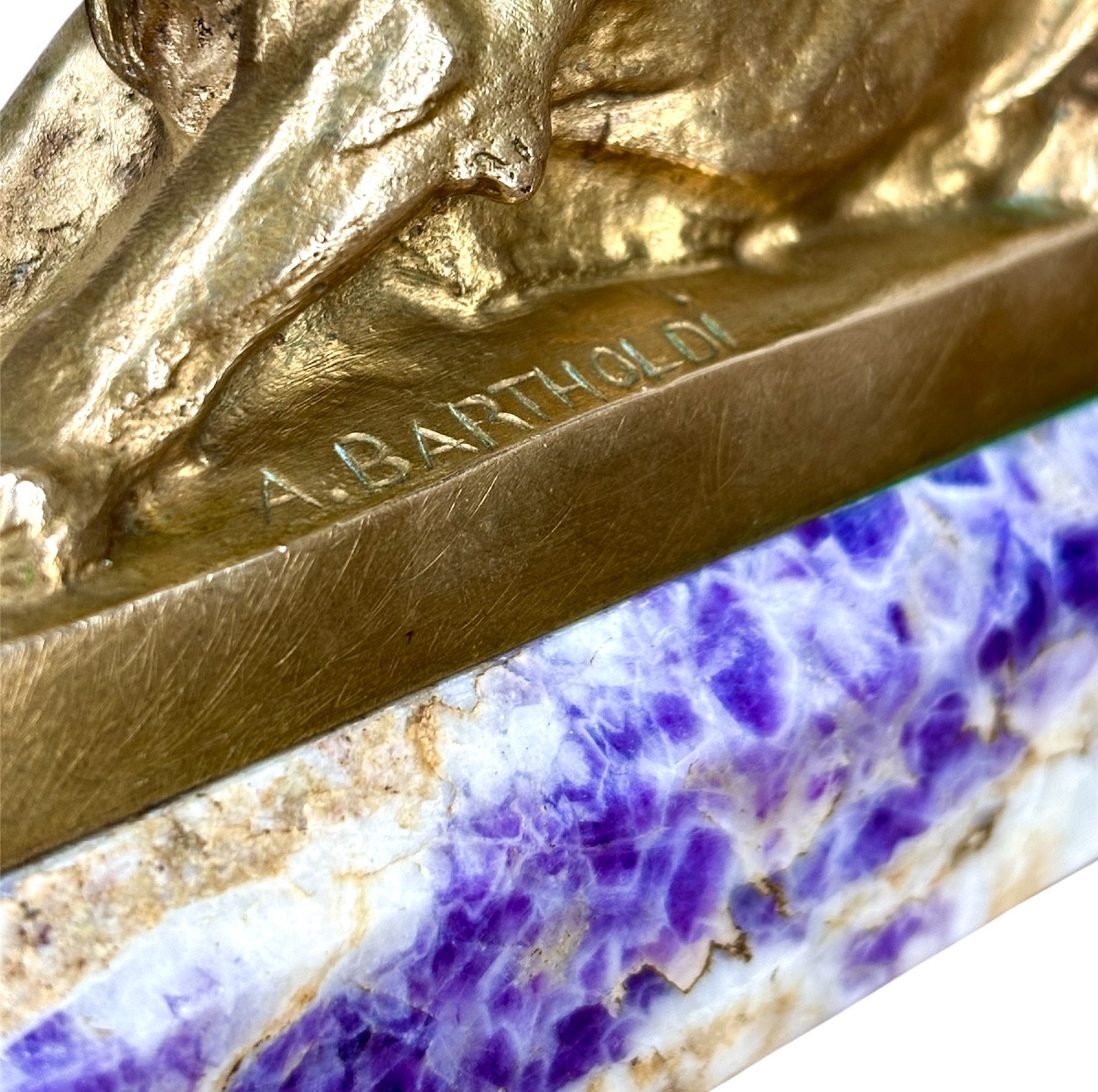 Gilt Bronze/gilt-brown Cast - Lion Of Belfort - Auguste Bartholdi - Foundry: Thiebaut Fumiere -photo-2