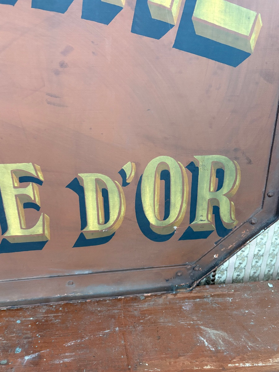 Iron Sign For Watch And Jewelry Shop "at The Golden Sheaf"-photo-3