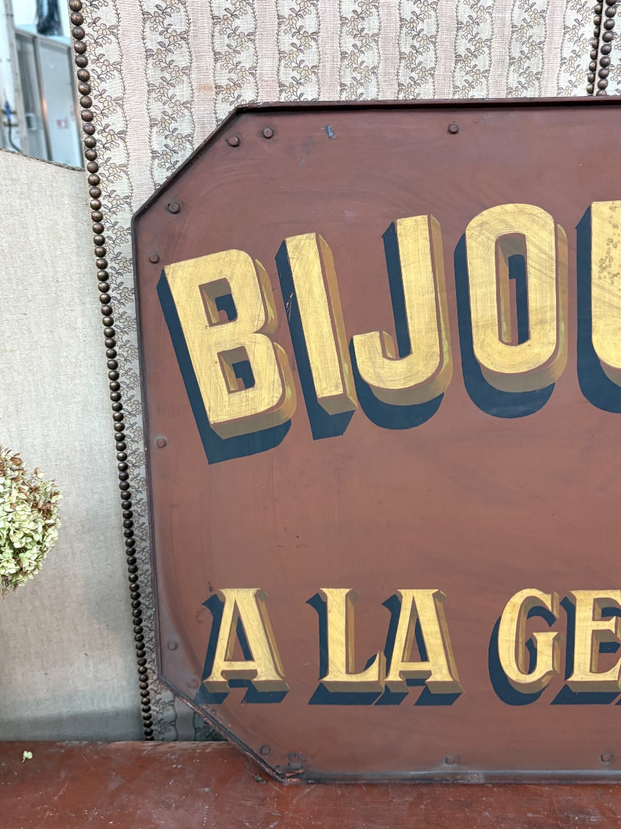 Iron Sign For Watch And Jewelry Shop "at The Golden Sheaf"-photo-6