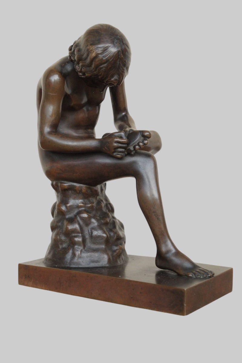 Bronze d’après L’antique  - Spinario / Tireur d’épine -  Fondeur Thiebaut Frères -photo-4