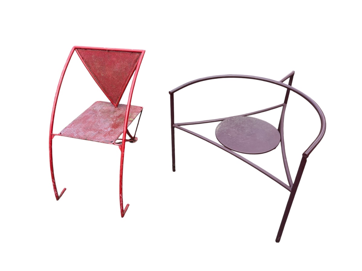 Paire de fauteuils prototypes design modèle unique