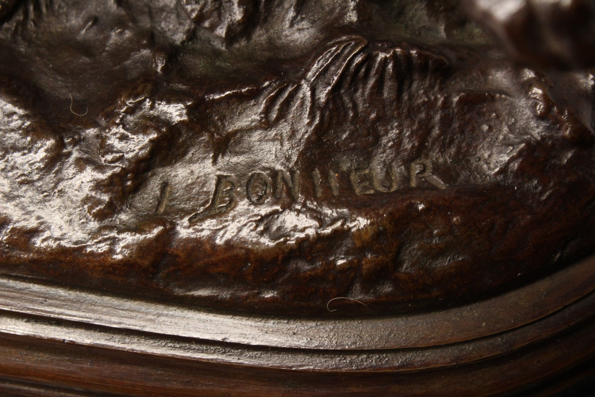 Bronze Animal Sculpture - Dog And Sheep - Isidore Jules Bonheur - d'Estray Foundry -photo-5